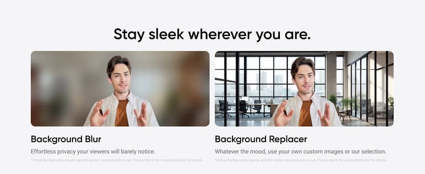 Insta360 Link 2 - PTZ 4K Webcam for PC/Mac, 1/2" Sensor, AI Tracking, HDR, AI Noise-Canceling Mic, Gesture Control for Streaming, Video Calls, Gaming, Works with Zoom, Teams, Twitch & More