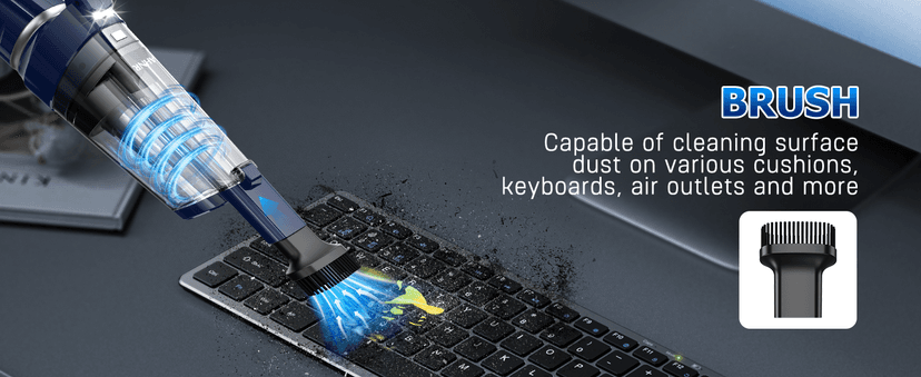 AHNR Handheld Vacuum Cordless, 16000PA Powerful Suction Hand Held Vacuum Dust Busters Cordless Rechargeable with LED Light & 2 HEPA Filters, Portable Car Vacuum Cleaner High Power for Car Home Office