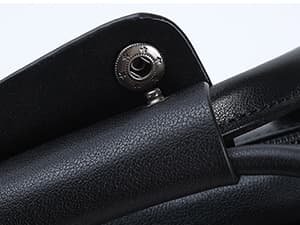 Masa Kawa Leather Slim Briefcase for Men 16” Laptop Shoulder Messenger Computer Bag Business Travel Work Attache Case