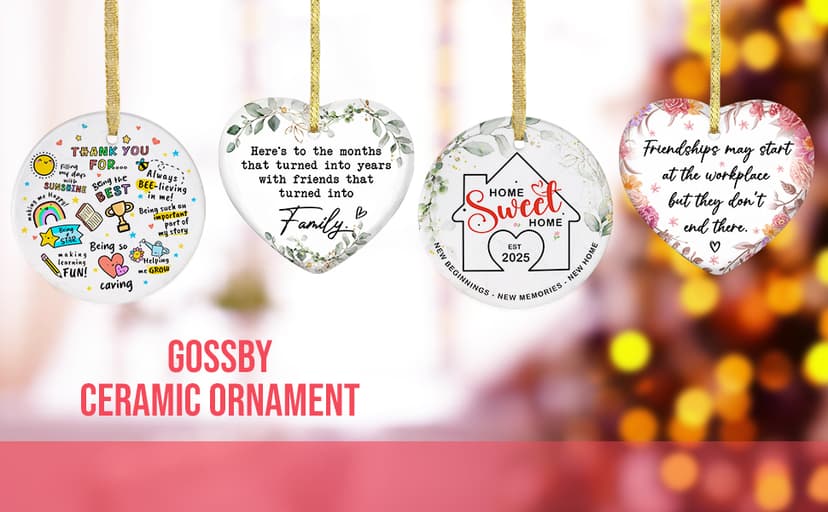 Gossby Gift for Sisters - Sister Gift from Sister - White Sisters Decor - Gifts for Women Best Friend - Car Hanging Decoration Ornament - Wine Bottle Decor