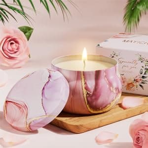 Birthday Gifts for Women Self Care Gifts Get Well Soon Gifts, Rose Relaxing Spa Gifts Basket Care Package w/ Luxury Flannel Blanket, Unique Mothers Day Gifts for Mom Her Friend Sister Wife Grandma