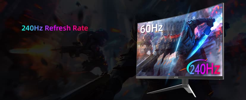 KTC 32 Inch 240Hz Curved Gaming Monitor, FHD 1080P 1500R HDR Gaming PC Monitor, FreeSync, Ultra-Fast 1ms Monitor for Gamer, 3500:1 Contrast, HDMI 2.0 x 2, DisplayPort 1.4 & USB 2.0, H32S17F