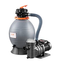 VEVOR 14-inch Sand Filter Pump for Above Ground, Digital Programmer Timer, 3000 GPH, 3/4 HP Pool Pumps System & Filters Combo Set with 6-Way Multi-Port Valve & Strainer Basket, Easy Installation