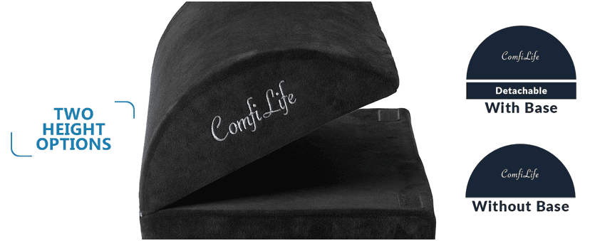ComfiLife Foot Rest for Under Desk at Work – Adjustable Height Memory Foam Foot Stool for Under Desk, Office Chair & Gaming Chair – Ergonomic Footrest for Back & Hip Pain Relief (Black)