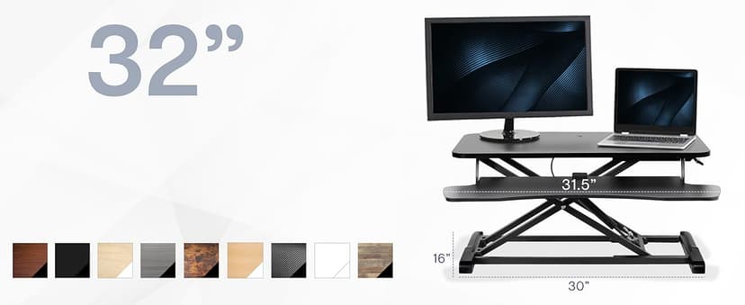 VIVO 48 inch Desk Converter, K Series, Height Adjustable Sit to Stand Riser, Dual Monitor and Laptop Workstation with Wide Keyboard Tray, Black, DESK-V048KB