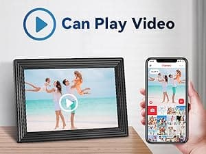 Frameo 10.1" WiFi Digital Picture Frame, Smart Digital Photo Frame with 16GB Storage, 1280x800 IPS HD Touch Screen, Auto-Rotate, Easy Setup to Share Photos or Videos Remotely via App from Anywhere