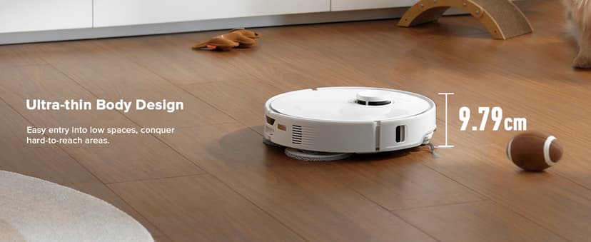 roborock Qrevo Curv S5X Robot Vacuum and Mop, 18500Pa Suction, Zero-Tangling Design, FlexiArm Side Brush, Reactive Tech Obstacle Avoidance, 10 Weeks Self-Emptying, Auto Washing for Hard Floor, Corner
