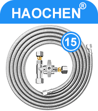 Refrigerator water line - 20 FT Premium Stainless Steel Braided Ice Maker Water Hose,Food grade PEX Inner Tube Fridge Water Line with 1/4" Fittings for Refrigerator Ice Maker