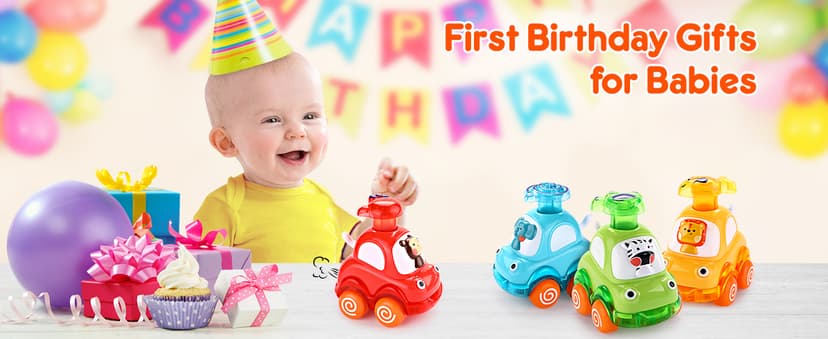Cars Toys for 1 Year Old Boy Birthday Gift: Press and Go Toys Cars for Toddlers 1-3 Baby Toys 12-18 Months Toddler Toys Age 1-2 One Year Old Boy Toys First Birthday Gifts for 1-3 Year Old Boys Girls
