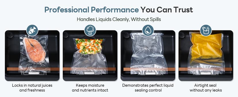 DualCore CVS101 Chamber Vacuum Sealer for Liquids & Sous Vide, 6L Dual Vacuum Zones & Extra-Wide Bag Clamp, 230W Dual-Core Dry Pump x4, Commercial-Grade Food Packaging Machine for Home Use