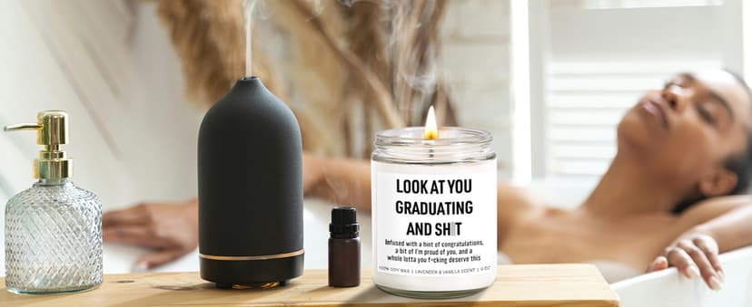 Funny Grad Candle, 2025 Graduation Gifts for Her, Him - College, High School, Masters Degree, Phd, Nursing & Nurse Graduation Gifts for Women, Men - 9 oz