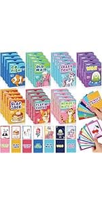Zubebe 28 Pack Kids Card Games Gifts Bulk Classic Playing Card Game Set for Kids Includes Go Fish, Old Maid, Crazy Eights, Memory Match, Slap Jack, Playing Toy for Party Favors (Classic)