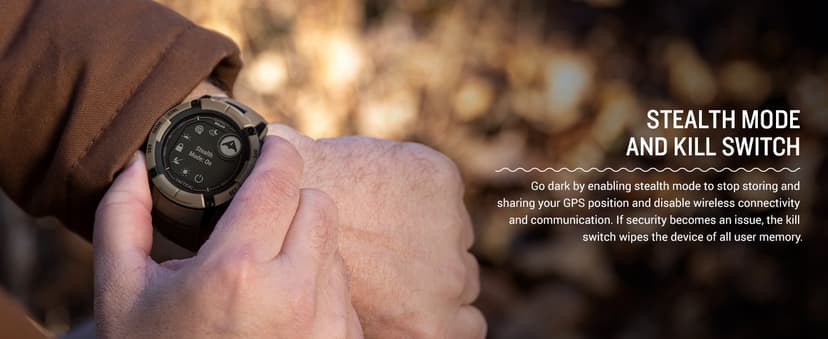 Garmin Instinct 2X Solar - Tactical Edition, Rugged GPS Smartwatch, Built-in Flashlight, Ballistics Calculator, Solar Charging Capability, Coyote Tan