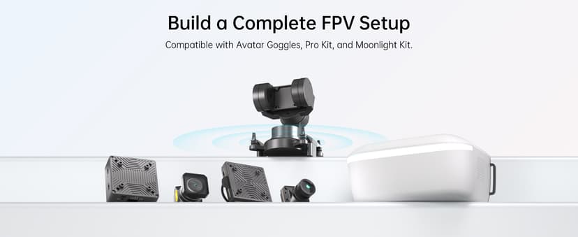 CADDXFPV Walksnail GM3 V2 3-Axis Gimbal – FPV Head Tracking with Mechanical Stabilization, UART/PWM Control, Compatible with Select Avatar & Ascent VTX Models, for FPV Drones, RC Cars, and Fixed Wings