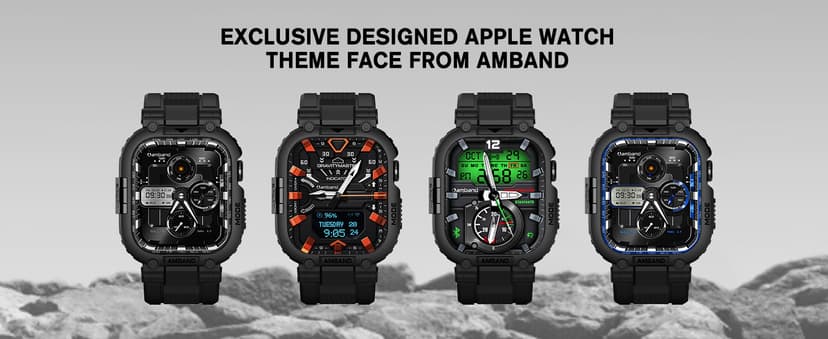 amBand M1 Sport Case Band for Apple Watch Ultra 3/2/1 & SE 3/2/1 & Series 11 10 9 8 7 6 5 4 3 49mm 46mm 45mm 44mm 42mm 41mm 40mm 38mm, Shockproof & Scratch Resistant Rugged Bumper for Men