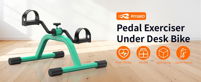 Pedal Exercise mini Exercise Bike for Leg and Arm Recovery Exercise Lightweight and Portable Floor Bike