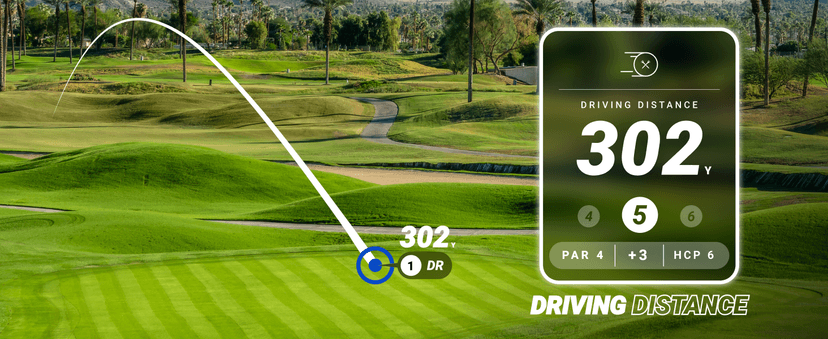 Blue Tees Golf Player+ GPS Speaker with Touch Screen Display, 10+ Hours Battery, 40,000+ Courses, Visual + Audible Distance, Hazard Distance - IPX7 Waterproof (Navy)