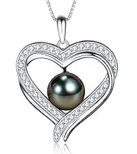 Gifts for Women Wife-Tahitian-Black-Pearl-Necklace-Gift for Wife Wedding Birthday Anniversary Jewelry-Mom Girlfriend Her Mothers Day Gifts for Mom Women Valentines Christmas Day