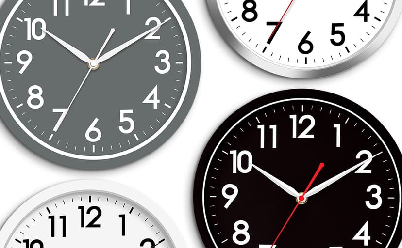 AKCISOT Wall Clock 10 Inch Silent Non-Ticking Modern Clocks Battery Operated - Analog Small Classic for Office, Home, Bathroom, Kitchen, Bedroom, School, Living Room(Black)