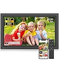BIGASUO Digital Picture Frame, 10.1" Frameo Digital Frame WiFi with 32GB Memory, 1280x800 IPS Touch Screen, Send Photos/Videos from Your Phone Anywhere, Photo Gifts for Parents and Grandparents