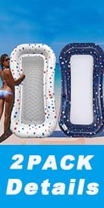 Pool Float Lounge Extra-Large Cooling Mesh Inflatable Raft with Cup Holder Ultra-Comfort Cooling Floating Lounger for Adults Beach Pool Lake Parties Summer Relaxation Essential