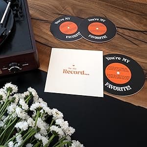 Bee! Anniversary card for Him or Her | Gift for Husband or Wife, Boyfriend or Girlfriend | Valentine's Day Card for men and women | For the Record Love Card