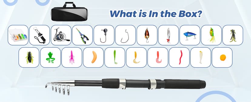 Telescopic Fishing Rod and Reel Combo Set, 2PCS Collapsible Fishing Poles, Fishing Kit with Spinning Reel Fishing Pliers and Lip Gripper, Travel Saltwater Freshwater Fishing Gear for Adults Beginners