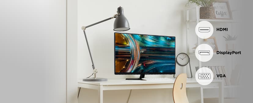 ViewSonic VA2256-MHD 22 Inch 1080p Monitor, IPS Display with FreeSync for Smooth Home and Office Viewing, HDMI, DisplayPort, and VGA Inputs