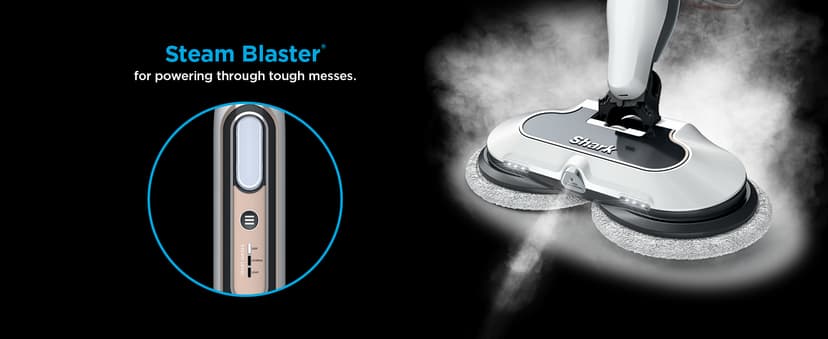 Shark Steam & Scrub with Steam Blaster Technology All-in-One Hard Floor Steam Mop with 3 Steam Modes & LED Headlights S8201, Rotator White