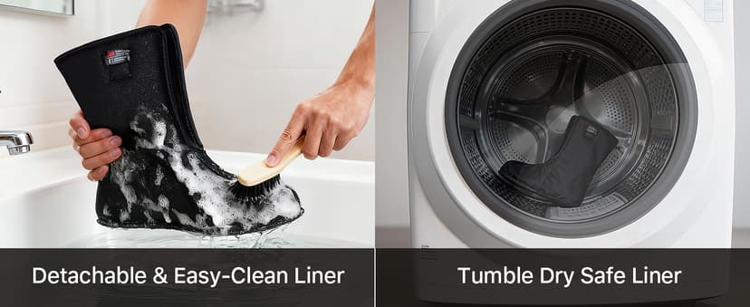 FREE SOLDIER Mens Snow Boots Insulated Waterproof Hiking Winter Shoes Nonslip Outdoor Ankle Cold Weather Boots with Warm Inner