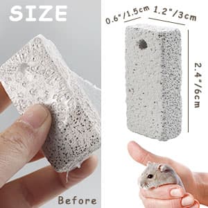 20 Pcs Small Animal Pet Lava Bites Chews Toy Teeth Grinding Block Mineral Calcium Stone for Hamsters Parrot Chinchillas Rabbits Guinea Pigs Gerbils