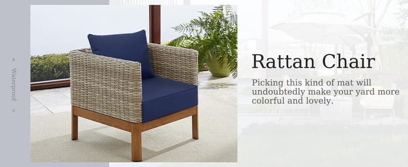 Favoyard Outdoor Seat Cushion Set 24 x 24 Inch Waterproof & Fade Resistant Patio Furniture Cushions with Removable Cover Deep Seat & Back Cushion with Tie Straps for Chair Sofa Couch