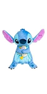 Disney Baby Lilo & Stitch Soft Huggable Stuffed Animal Cute Plush Toy for Toddler Boys and Girls, Gift for Kids, Blue Stitch 15 Inches