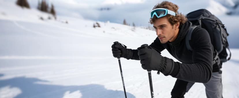 Jeniulet Waterproof Winter Gloves for Men Warm Ant-slip Touchscreen Ski Snow Cycling Running Cold Weather Long Fleece Lining