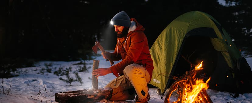 CENSGO Unisex Hat with Light, USB Rechargeable LED Headlamp Beanie, Gifts for Dad Father Men Husband Warm Knitted Cap