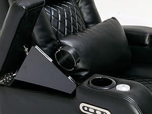 Airadlis Home Theater Seating Seats Dual Power Movie Theater Chairs Theater Recliner Sofa with 7 Colors Ambient Lighting, Lumbar Pillow, Side Pocket, Tray Table,Type-C USB Charge
