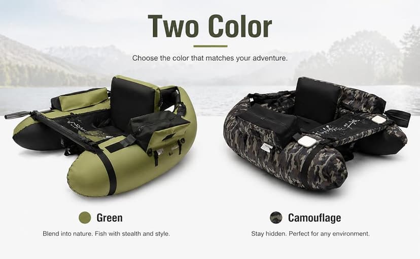 Inflatable Fishing Float Tube, Fishing Belly Boat with Boat Oar, Pump, Storage Bag, Adjustable Straps, Fishing Float Tube for Angling, 286.6LBS Load Capacity