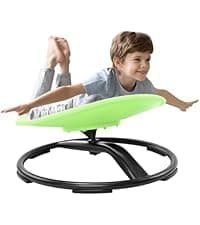 Zhenx Spinning Chair for Autistic Kids (3-18 Years), Sensory Swivel Chair for Teens with ADHD/Autism – 21×19 Inch 220LBS Weight Capacity Seat – Sit and Spin Calming Toy for Body Balance (Blue)