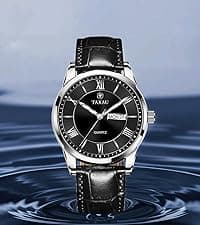 OLEVS Men’s Watches Waterproof Dress Minimalist Analog Quartz Stainless Steel Casual Men’s Wrist Watch with Day Date, Classic Luxury Elegant Roman Numerals Dial Big Face Relojes para Hombres