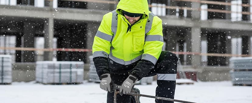 toolant 100% Waterproof Gloves for Men and Women, Winter Work Gloves for Cold Weather, Touchsreen, Thermal Insulated Freezer Gloves, With Grip, Grey, Medium