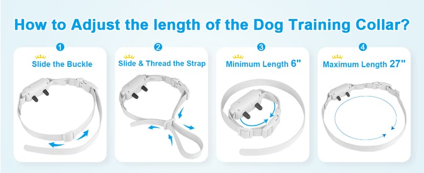 Bousnic Shock Collar for Dogs - Waterproof Rechargeable Dog Electric Training Collar with Remote for Small Medium Large Dogs with Beep, Vibration, Safe Shock Modes (8-120 Lbs) (Grey)