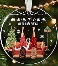 Best Friend Ornaments for Christmas Tree - Bestie Gifts - Friendship Christmas Ornaments - Acrylic Ornament