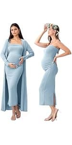 Rnxrbb S-2XL Women Summer Sleeveless Maternity Dress Pregnancy Tank Scoop Neck Mama Clothes Casual Bodycon Clothing