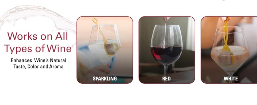 PureWine The Wand Wine Purifier - Red & White Wine Filters for Histamines & Sulfites, Sulfite Remover Sticks, Helps Allergies & Headaches, Gift Accessories for Women & Men - 8 Wands, Silver