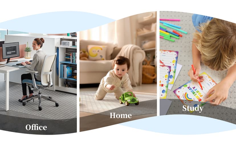 Tonaus Office Chair Mat for Carpet, 48"×36" Carpet Chair Mat for Low Pile Carpets, 2.2mm Transparent
