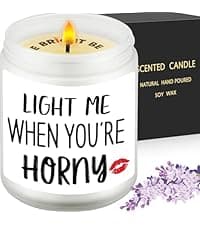 Lavender Scented Candle Gifts for Men, Naughty Candle Gifts for Him, Funny Gift from Wife, Anniversary, Sweetest Day, Valentine's Day, Birthday Gift for Husband, Boyfriend, Fiance Present