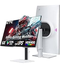 KTC 27 Inch Gaming Monitor - 2K QHD 2560 x 1440 Monitor, Up to 210Hz & 1ms, Bulit-in Speakers, Adaptive Sync, HDR400, 131% sRGB, IPS Monitors Gamer with HDMI 2.0 x 2 & DP1.4 x 2, H27T22C-3