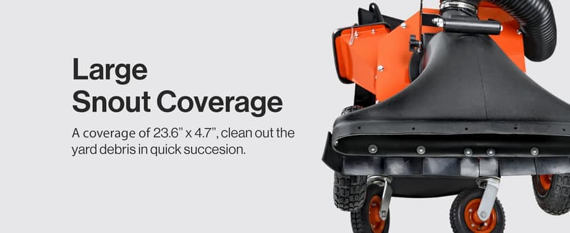 SuperHandy Leaf Vacuum & Wood Chipper – 7HP 209cc Gas Engine, 10:1 Mulch Ratio, 6-Bushel Collection Bag, 13.4" Impeller, Walk-Behind Vacuum Mulcher with Castor Wheels for Lawn & Yard Cleanup