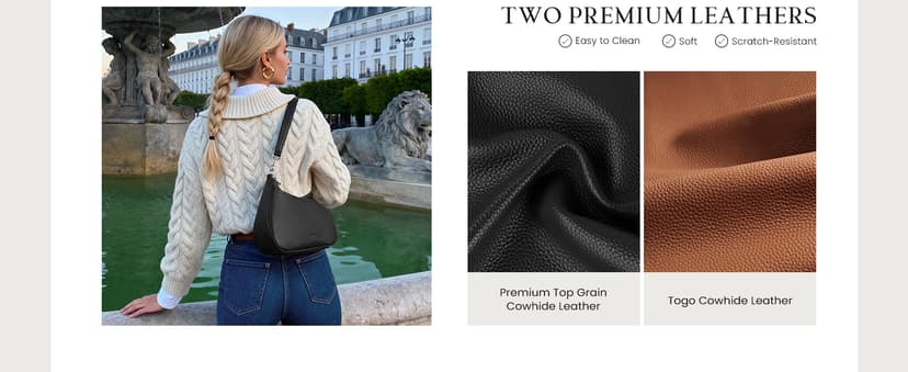 befen Genuine Leather Crossbody Bags for Women Anti Theft Shoulder Purse Trendy Hobo Bag with RFID Womens Handbag Purse