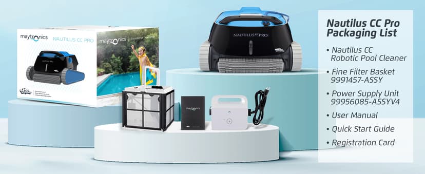 Dolphin Nautilus CC Pro Wi-Fi Automatic Robotic Pool Vacuum Cleaner, Wall Climbing, Waterline Scrubber Brush, Ideal for In-Ground Pools up to 50 FT in Length